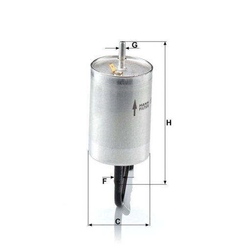 Kraftstofffilter MANN-FILTER WK 832/1 f&uuml;r PORSCHE