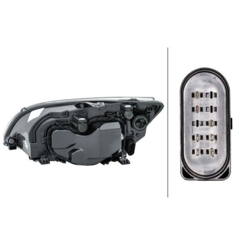 Hauptscheinwerfer HELLA 1EL 010 201-061 für FORD, rechts