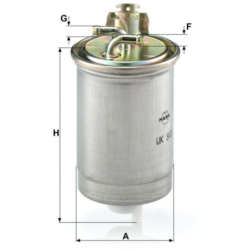 Kraftstofffilter MANN-FILTER WK 841 f&uuml;r VAG