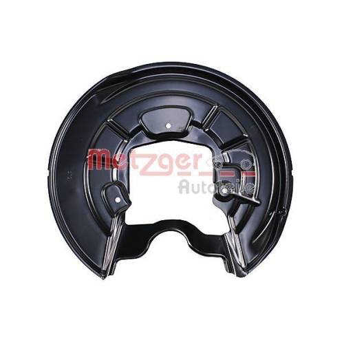 Spritzblech, Bremsscheibe METZGER 6115493 f&uuml;r AUDI SEAT VW, Hinterachse links