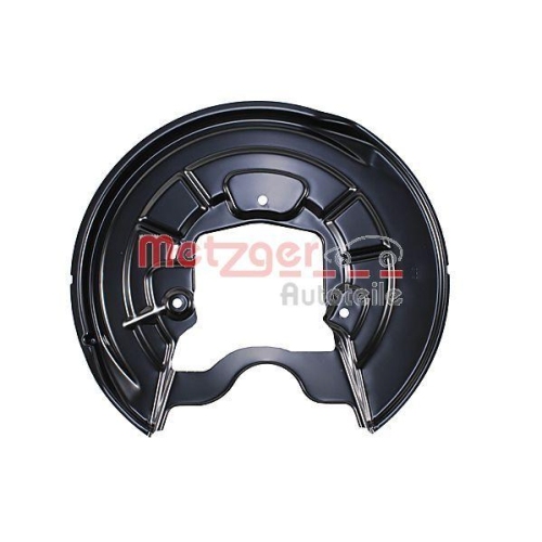 Spritzblech, Bremsscheibe METZGER 6115494 f&uuml;r AUDI SEAT VW, Hinterachse rechts