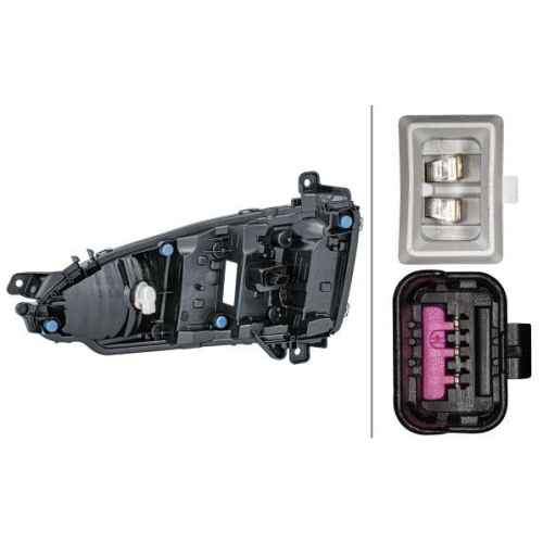 HELLA Tagfahrleuchte 2PT 010 945-061 für PEUGEOT, rechts