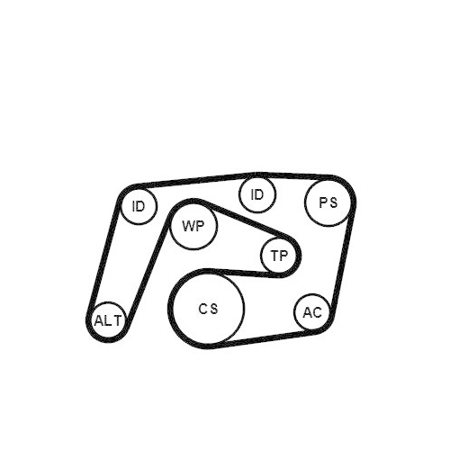 Keilrippenriemensatz CONTINENTAL CTAM 6PK2260K1 für