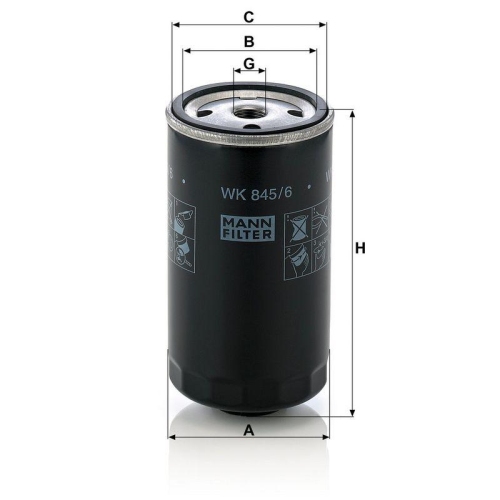 Kraftstofffilter MANN-FILTER WK 845/6 f&uuml;r BMW