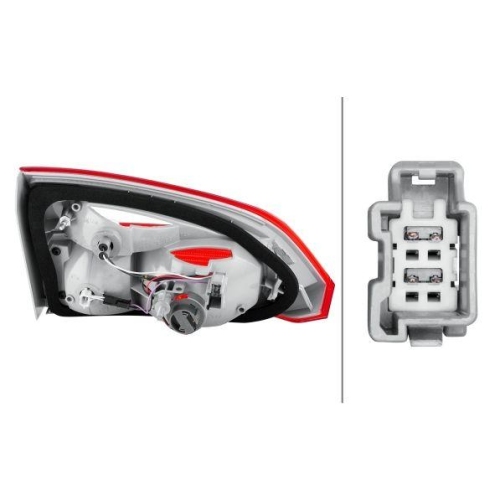 HELLA Heckleuchte 2TP 354 995-141 für FORD, rechts