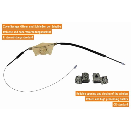 VAICO Fensterheber links und rechts elektrisch, 2-t&uuml;rig vorne V10-2391 + V10-2392 f&uuml;r VW
