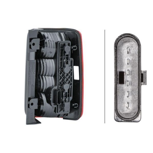 HELLA Heckleuchte 2VP 354 999-031 für VW, links, für Fahrzeuge mit Heckklappe