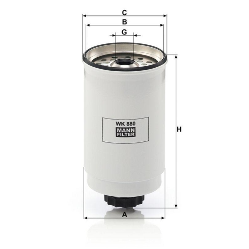 Kraftstofffilter MANN-FILTER WK 880 f&uuml;r FORD