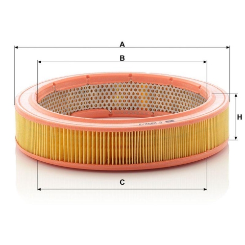 Luftfilter MANN-FILTER C 2852/2 f&uuml;r FORD VAG GENERAL MOTORS