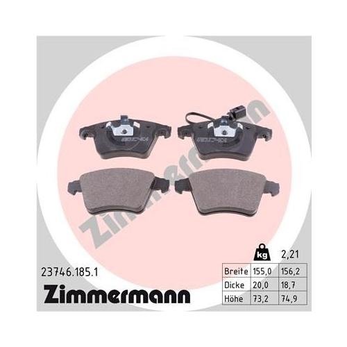 Bremsscheibe ZIMMERMANN 600.3223.20 COAT Z für VAG, Vorderachse