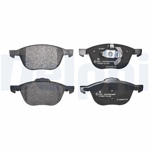 DELPHI LP3827 Bremsbelagsatz, Scheibenbremse f&uuml;r FORD, Vorderachse