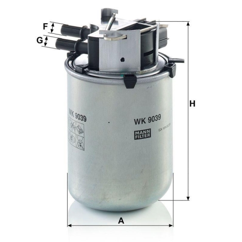 Kraftstofffilter MANN-FILTER WK 9039 f&uuml;r NISSAN