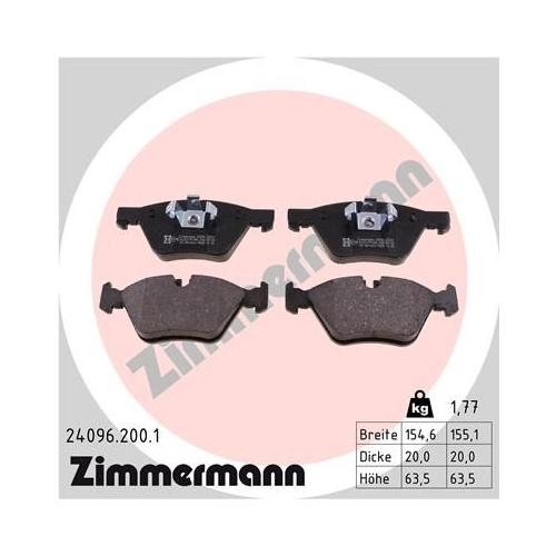 Bremsscheibe ZIMMERMANN 150.3428.20 COAT Z f&uuml;r BMW BMW (BRILLIANCE), Vorderachse
