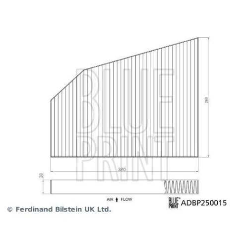 Filter, Innenraumluft BLUE PRINT ADBP250015 für TESLA