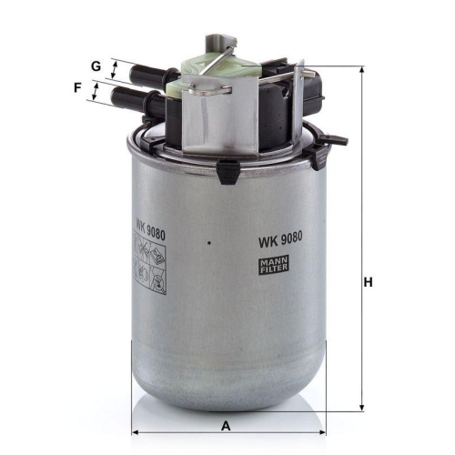 Kraftstofffilter MANN-FILTER WK 9080 f&uuml;r NISSAN