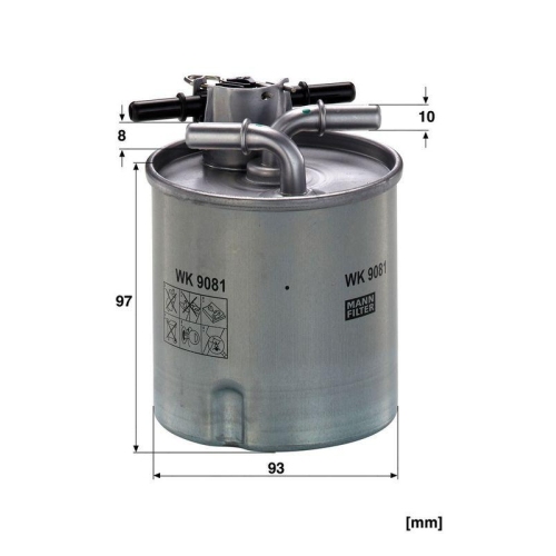 Kraftstofffilter MANN-FILTER WK 9081 f&uuml;r NISSAN