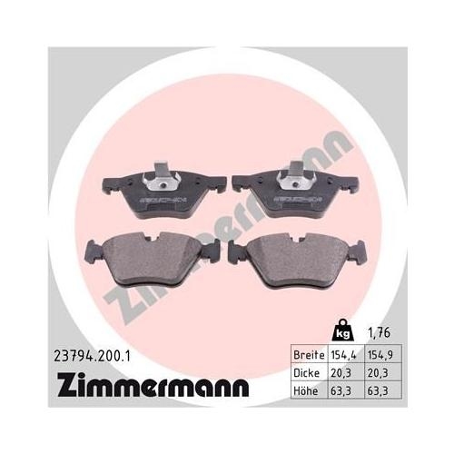 Bremsscheibe ZIMMERMANN 150.3437.20 COAT Z für BMW BMW (BRILLIANCE), Hinterachse