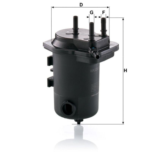 Kraftstofffilter MANN-FILTER WK 939/9 x f&uuml;r NISSAN RENAULT