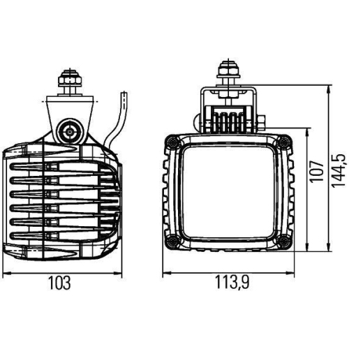 HELLA Arbeitsscheinwerfer 1GA 996 189-071 f&uuml;r BOMAG
