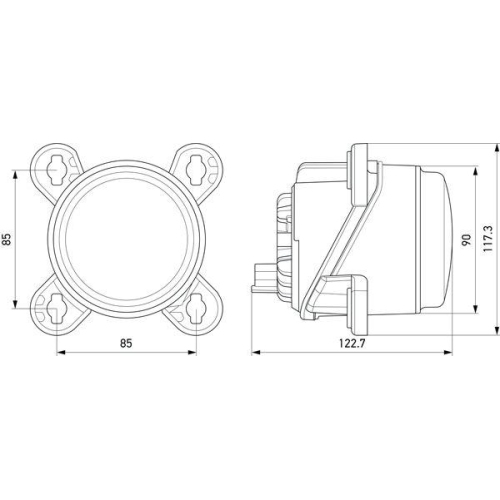 HELLA Hauptscheinwerfer 1M0 015 050-111 für PLAXTON ALEXANDER DENNIS, links