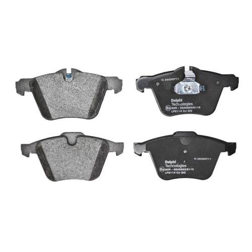 DELPHI LP2114 Bremsbelagsatz, Scheibenbremse f&uuml;r JAGUAR, Vorderachse