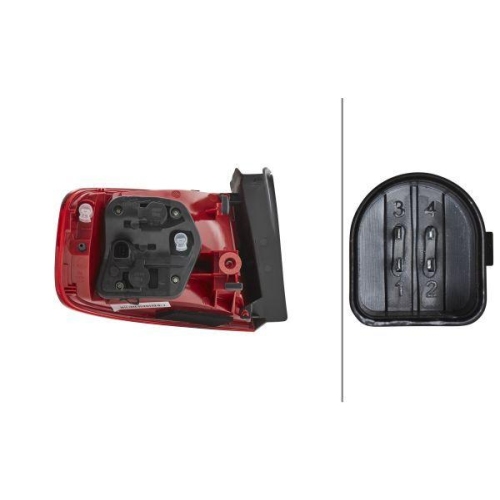 HELLA Heckleuchte 2VA 009 686-121 für AUDI VW, rechts