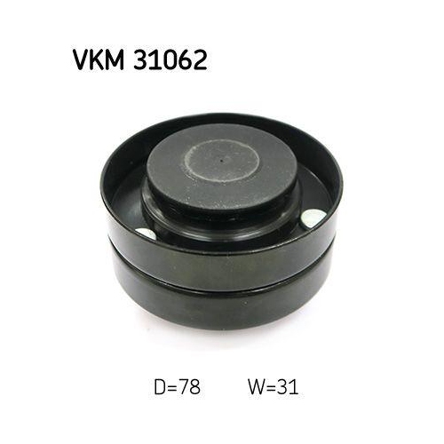 Umlenk-/F&uuml;hrungsrolle, Keilrippenriemen SKF VKM 31062 f&uuml;r AUDI VW, rechts