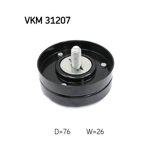 Umlenk-/F&uuml;hrungsrolle, Keilrippenriemen SKF VKM 31207 f&uuml;r AUDI SEAT SKODA VW