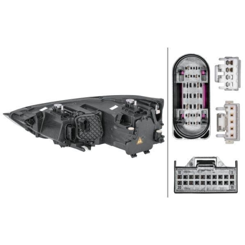 HELLA Hauptscheinwerfer 1EL 354 838-061 für AUDI, rechts