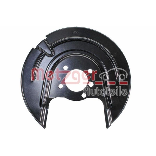 Spritzblech, Bremsscheibe METZGER 6115535 f&uuml;r SEAT SKODA VW, Hinterachse links