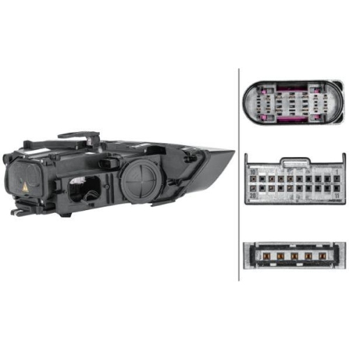 HELLA Hauptscheinwerfer 1EL 354 840-011 für AUDI, links