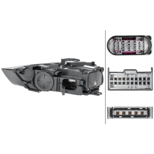 HELLA Hauptscheinwerfer 1EL 354 840-021 für AUDI, rechts