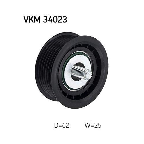 Umlenk-/F&uuml;hrungsrolle, Keilrippenriemen SKF VKM 34023 f&uuml;r SAAB, links oben