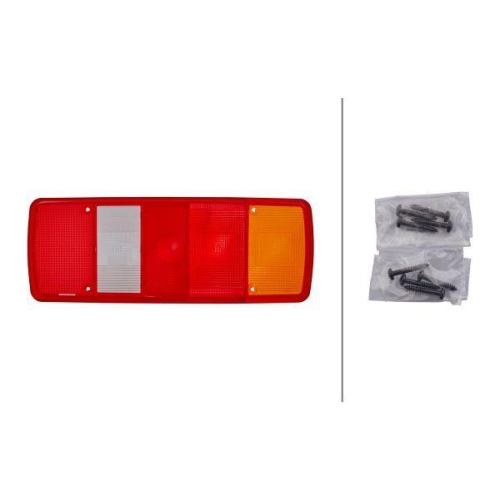 Lichtscheibe, Heckleuchte HELLA 9EL 122 689-021 f&uuml;r DAF IVECO MAN SCANIA FAUN