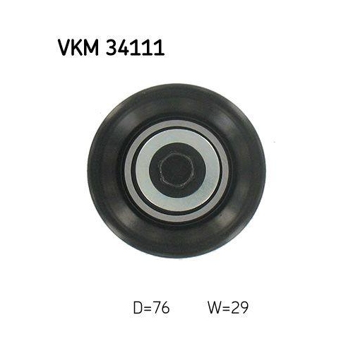 Umlenk-/F&uuml;hrungsrolle, Keilrippenriemen SKF VKM 34111 f&uuml;r FORD, mitte, rechts