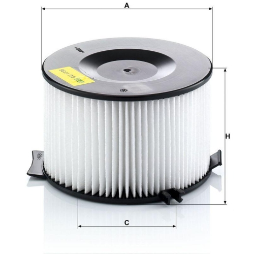 Filter, Innenraumluft MANN-FILTER CU 1738 f&uuml;r VAG, Motorraum, Lufteinlass links