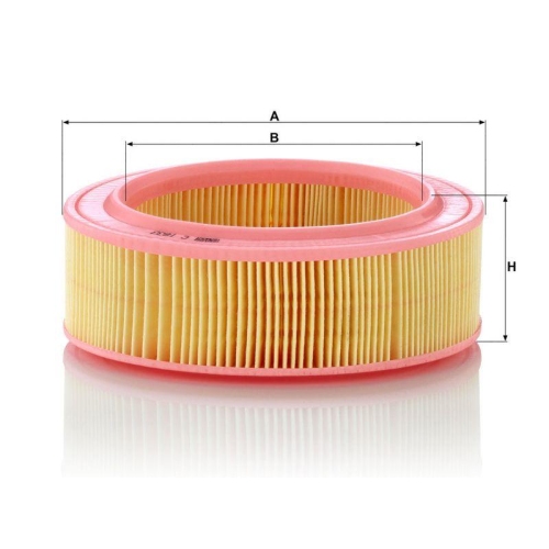 Luftfilter MANN-FILTER C 1833 f&uuml;r BEDFORD CHRYSLER LEYLAND VAUXHALL DEMAG