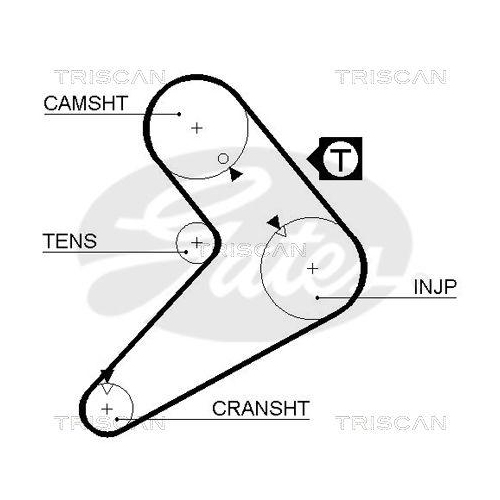 Zahnriemen TRISCAN 8645 5222 f&uuml;r MITSUBISHI HYUNDAI DANA