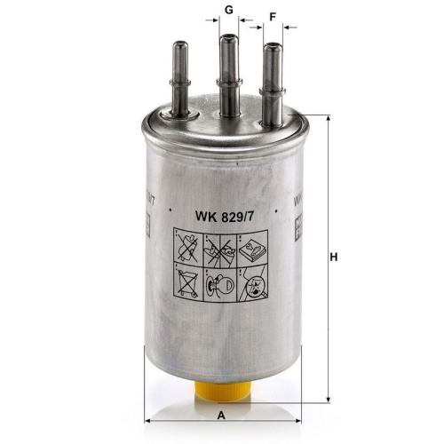 Kraftstofffilter MANN-FILTER WK 829/7 f&uuml;r FORD