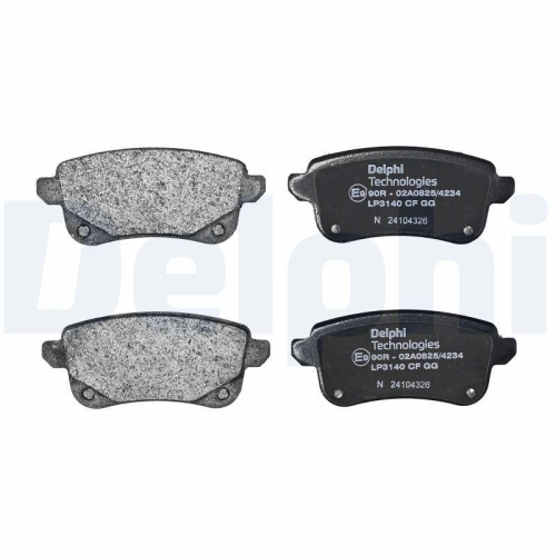 DELPHI LP3140 Bremsbelagsatz, Scheibenbremse f&uuml;r RENAULT, Hinterachse