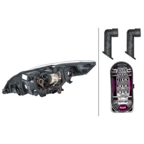HELLA Hauptscheinwerfer 1ZL 010 541-081 für FORD, rechts