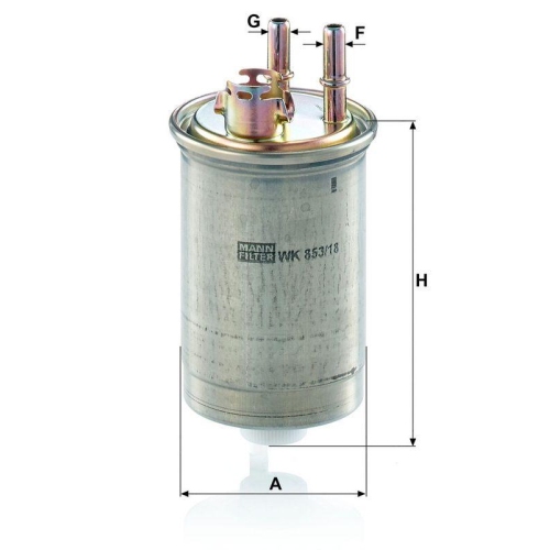 Kraftstofffilter MANN-FILTER WK 853/18 f&uuml;r FORD