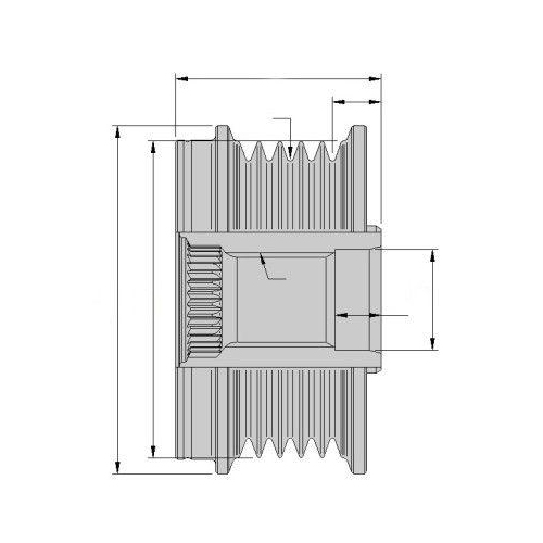 Generatorfreilauf HELLA 9XU 358 039-291 f&uuml;r RENAULT