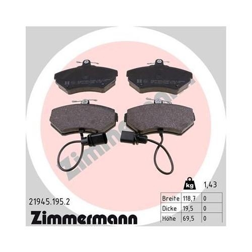 Bremsscheibe ZIMMERMANN 600.3207.20 COAT Z für VAG, Hinterachse, Vorderachse