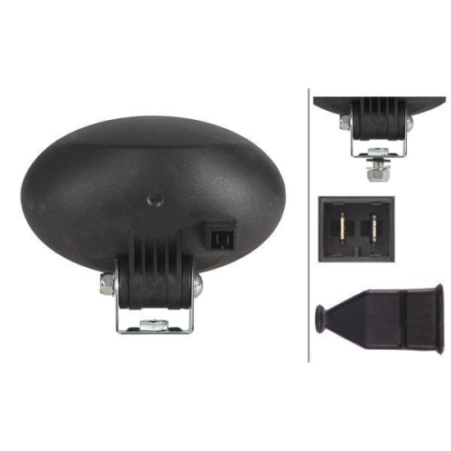 HELLA Arbeitsscheinwerfer 1GA 996 161-291 für MASSEY FERGUSON AHLMANN VALMET