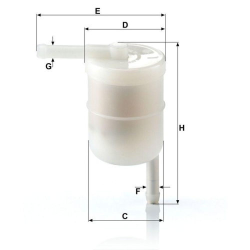 Kraftstofffilter MANN-FILTER WK 42/12 f&uuml;r AUSTIN MITSUBISHI NISSAN OPEL