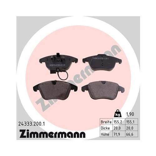 Bremsscheibe ZIMMERMANN 100.3300.20 COAT Z f&uuml;r FORD VAG AUDI (FAW) VW (FAW)