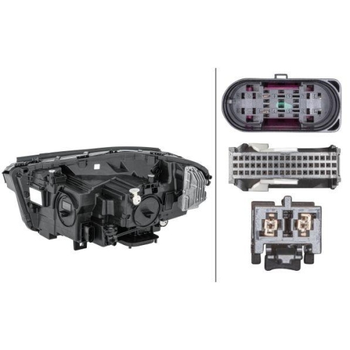 HELLA Hauptscheinwerfer 1EX 013 074-621 für MERCEDES-BENZ, rechts