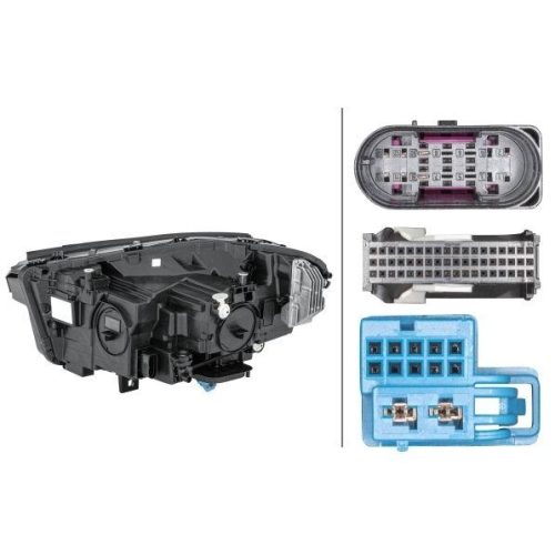 HELLA Hauptscheinwerfer 1EX 013 074-721 für MERCEDES-BENZ, rechts
