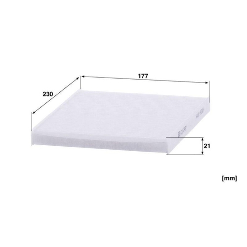 Filter, Innenraumluft MANN-FILTER CU 2422 f&uuml;r FIAT, unter der Mittelkonsole